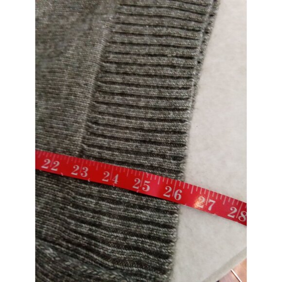 Ella Moss Women's Relaxed Boyfriend Fit Button-Up Cardigan, Green/Gray Small - Picture 8 of 11